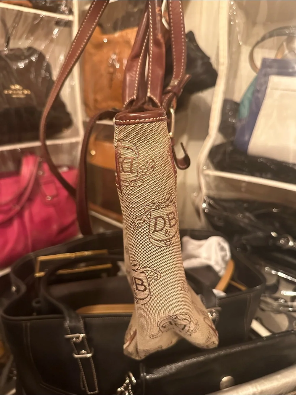 Vintage Dooney & Bourke Brown Logo satchel - handbag